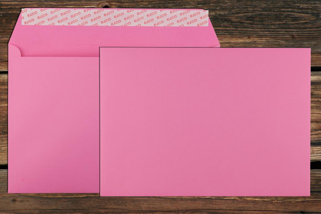 Briefhüllen C4 229x324 mm Haftklebend Eosinrot 120 g/qm